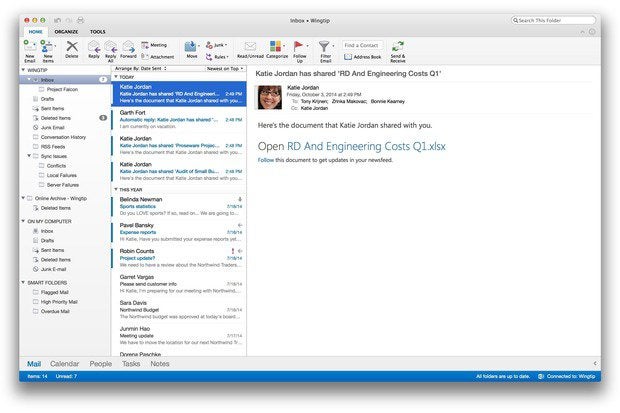 outlook mac latest version for this database